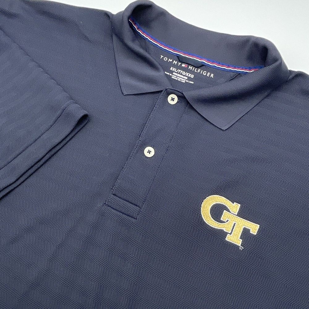 Tommy Hilfiger Dark Blue Polo with Yellow Logo